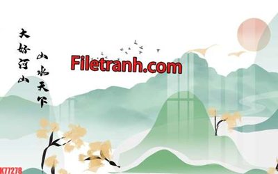 File in trần File tranh gốc dán tường hươu nai sừng K77278 (bản gốc) phong cảnh