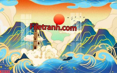 Tải về hình ảnh gốc File tranh gốc dán tường hươu nai sừng K77333 sắc nét