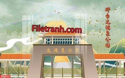 Tải file tranh File tranh gốc dán tường hươu nai sừng K77358 (gốc) tại Filetranh.com