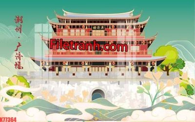 Tải file File tranh gốc dán tường hươu nai sừng K77364 (gốc) in nhanh