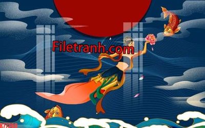 Download file gốc File tranh gốc dán tường hươu nai sừng K77369 (in mica) trang trí