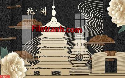 File tranh File tranh gốc dán tường hươu nai sừng K77370 (gốc) chủ đề thiên nhiên