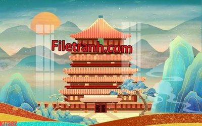 File in trần File tranh gốc dán tường hươu nai sừng K77382 (file gốc) xuyên sáng