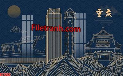 File tranh File tranh gốc dán tường hươu nai sừng K77383 (bản gốc) in lụa 5D