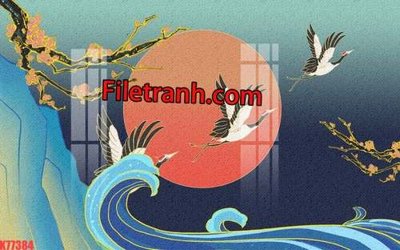 Download file gốc File tranh gốc dán tường hươu nai sừng K77384 (độ nét cao)