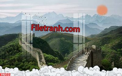 File gốc File tranh gốc dán tường hươu nai sừng K77389 (chủ đề hiện đại) trang trí