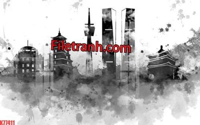 Download file tranh PSD File tranh gốc dán tường hươu nai sừng K77411 để chỉnh sửa