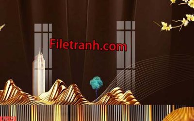 Tải file tranh File tranh gốc dán tường hươu nai sừng K77520 (gốc) tại Filetranh.com