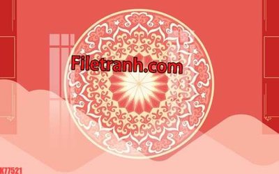 File gốc File tranh gốc dán tường hươu nai sừng K77521 (in lụa) trang trí tường