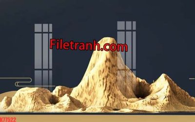 File gốc File tranh gốc dán tường hươu nai sừng K77522 (phong cách) tối giản