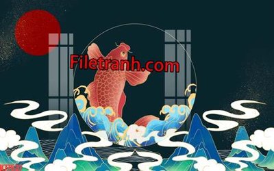 File in trần File tranh gốc dán tường hươu nai sừng K77537 (bản gốc) 5D