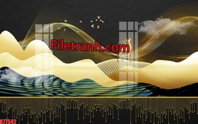 File PSD File tranh gốc dán tường hươu nai sừng K77542 (gốc) cho designer