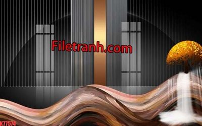 Hình ảnh gốc File tranh gốc dán tường hươu nai sừng K77574 (để in khổ lớn)