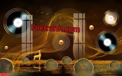 File tranh File tranh gốc dán tường hươu nai sừng K77587 (bản gốc) in canvas