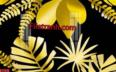 Tải file gốc in lụa File tranh gốc dán tường hươu nai sừng K77610 siêu nét