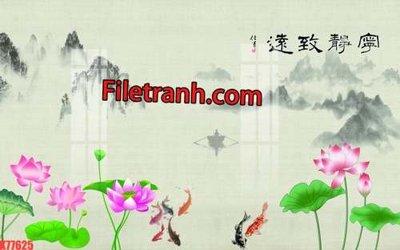 Chi tiết file gốc File tranh gốc dán tường hươu nai sừng K77625 (cho in tráng gương)