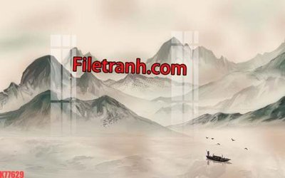 Tệp tin gốc File tranh gốc dán tường hươu nai sừng K77629 (dùng cho in ấn) chuyên nghiệp