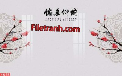 Tải file File tranh gốc dán tường hươu nai sừng K77632 (gốc) làm file quảng cáo