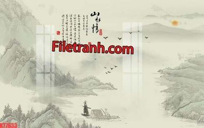 File gốc File tranh gốc dán tường hươu nai sừng K77633 (dành cho quảng cáo)