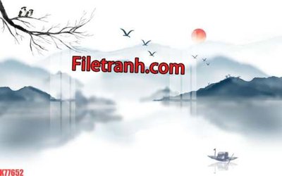 File gốc File tranh gốc dán tường hươu nai sừng K77652 (phong cách) tối giản