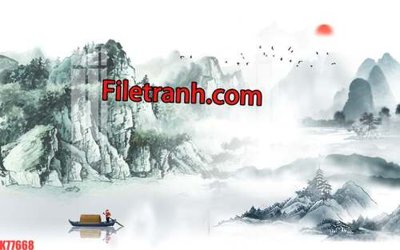 File gốc File tranh gốc dán tường hươu nai sừng K77668 (cho in ấn) từ Filetranh.com