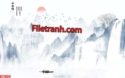 File tranh gốc File tranh gốc dán tường hươu nai sừng K77669 (bản quyền) file PSD