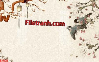 File tranh quảng cáo File tranh gốc dán tường hươu nai sừng K77670 (download file gốc)