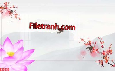 File gốc in mica File tranh gốc dán tường hươu nai sừng K77679 chất lượng