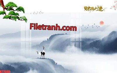 Tải file File tranh gốc dán tường hươu nai sừng K77680 (ảnh gốc) độ phân giải 300dpi