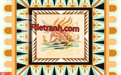 File tranh PSD File tranh gốc dán tường hươu nai sừng K77709 chất lượng cao