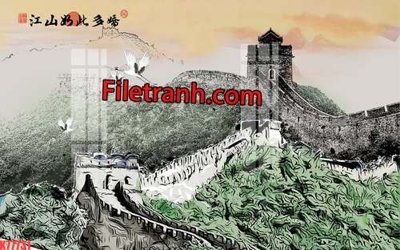 File tranh File tranh gốc dán tường hươu nai sừng K77731 (ảnh gốc) sắc nét hoàn hảo