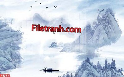 File PSD File tranh gốc dán tường hươu nai sừng K77735 (bản gốc) cho nhà in