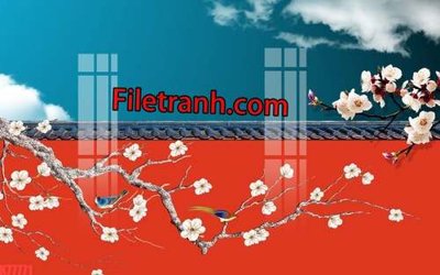 File in lụa File tranh gốc dán tường hươu nai sừng K77771 (phong cảnh) File tranh gốc dán tường hươu nai sừng K77771