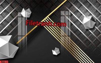 File tranh File tranh gốc dán tường hươu nai sừng K77785 (bản gốc) in lụa dán tường