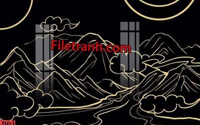 Tệp tin gốc File tranh gốc dán tường hươu nai sừng K77791 (chất lượng) File tranh gốc dán tường hươu nai sừng K77791