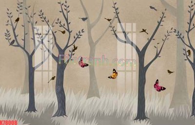 File gốc File tranh gốc dán tường đẹp K78008 (in lụa) cao cấp