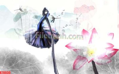 File tranh in tráng gương File tranh gốc dán tường đẹp K78030 (siêu nét)