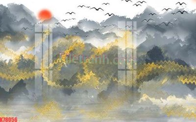 Tệp tin gốc File tranh gốc dán tường đẹp K78056 (dùng cho in) File tranh gốc dán tường đẹp K78056