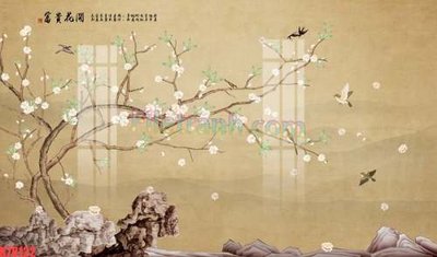 Download file gốc File tranh gốc dán tường đẹp K78122 (in mica) trong suốt