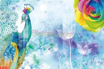 File gốc File tranh gốc dán tường đẹp K78152 (in lụa) hoa văn cổ điển