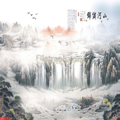 File gốc File tranh gốc dán tường đẹp K78249 (in tráng gương) hiện đại