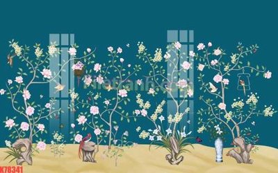 File gốc File tranh gốc dán tường đẹp K78341 (phong cách) châu Âu