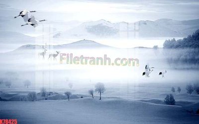 File tranh File tranh gốc dán tường đẹp K78425 (bản gốc) treo quán cafe