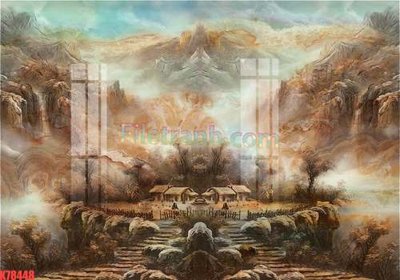 Download file gốc File tranh gốc dán tường đẹp K78448 (in lụa) cao cấp