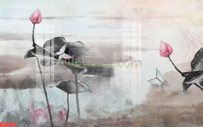 File gốc File tranh gốc dán tường đẹp K78471 (in lụa) trang trí tường