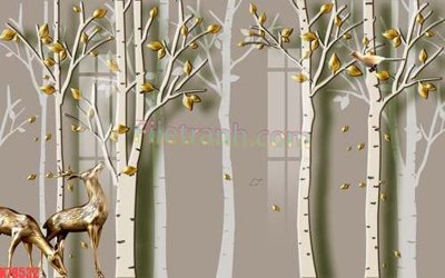 File in mica File tranh gốc dán tường đẹp K78532 (bản gốc) sắc sảo