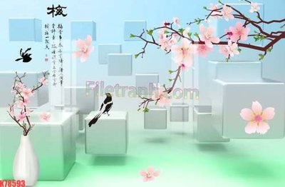 File gốc File tranh gốc dán tường đẹp K78593 (ảnh chi tiết) để in ấn