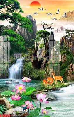 File in mica File tranh gốc dán tường đẹp K78602 (bản gốc) siêu trong