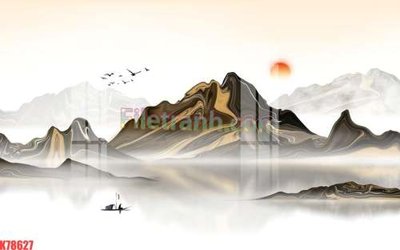 File PSD File tranh gốc dán tường đẹp K78627 (bản gốc) dễ dàng edit