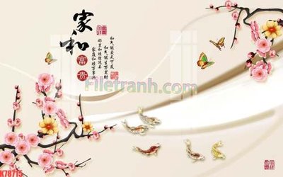 Ảnh gốc File tranh gốc dán tường đẹp K78715 (siêu chi tiết) để in ấn